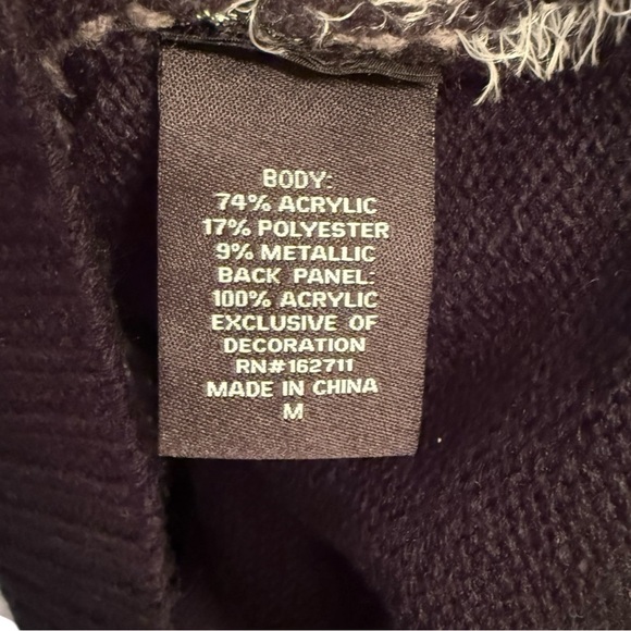 33 Degrees Ugly Christmas Flamingo Tree Pullover Sweater Size Medium Oversized - Picture 7 of 9